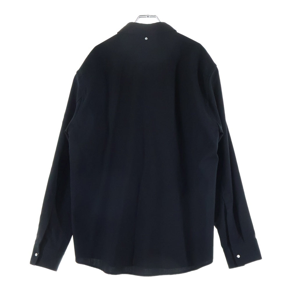 OAMC オーエーエムシー 21AW IAN SHIRT ジップアップ 長袖シャツ ブラック OAMT600460 OAMC(オーエーエムシー) 21SS IAN SHIRT ウール ジップアップ 長袖