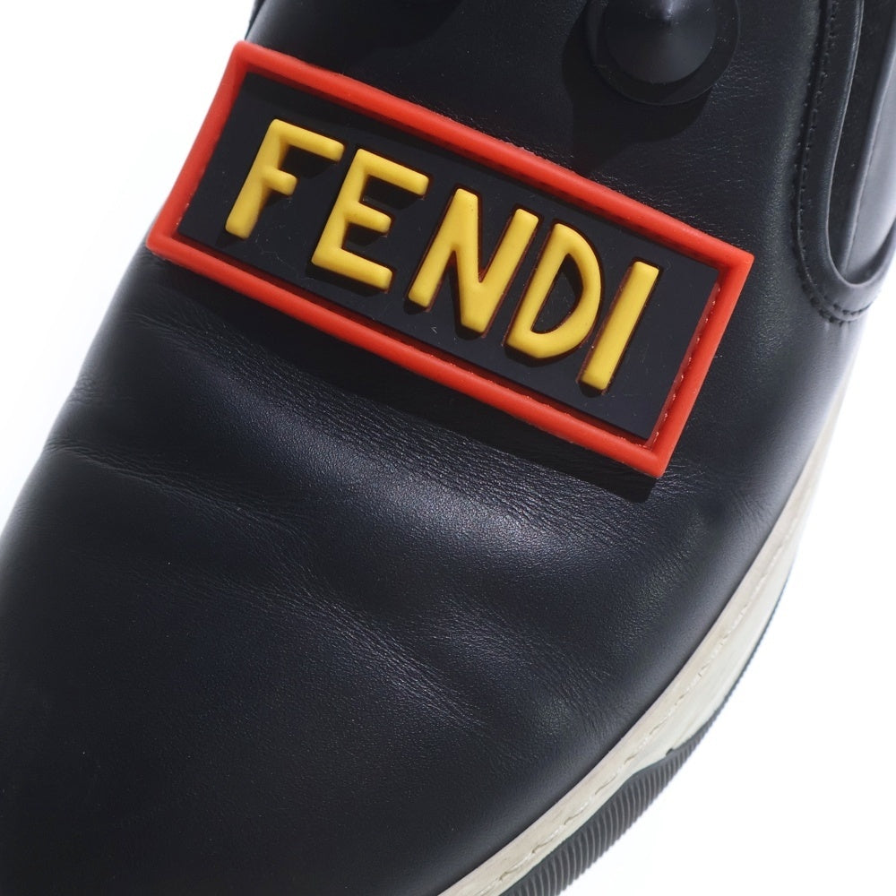 FENDI(フェンディ) LOVE FENDI ボキャブラリー レザースリッポン ローカットスニーカー ブラック