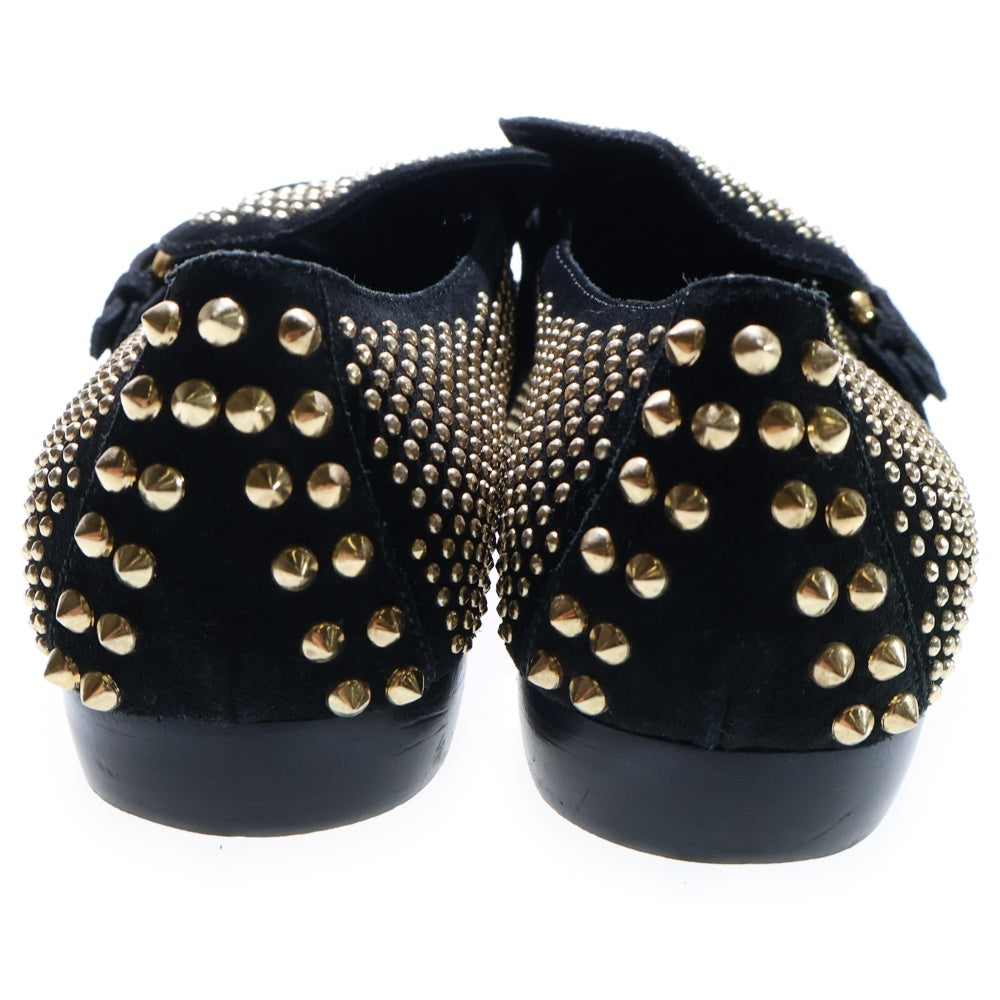 GIUSEPPE ZANOTTI(ジュゼッペ ザノッティ) スパイクスタッズ ベルト ローファー ブラック/シルバー