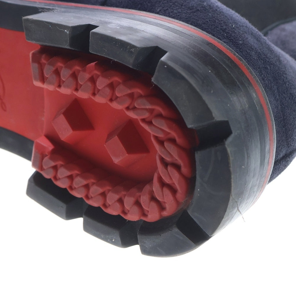 CHRISTIAN LOUBOUTIN(クリスチャンルブタン) Melon Spikes Flat メロン スパイクスタッズ サイドゴアブーツ ネイビー