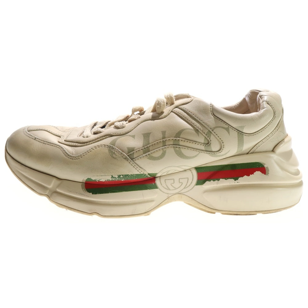 GUCCI(グッチ) RHYTON ライトン ヴィンテージロゴ ローカットスニーカー アイボリー 500877