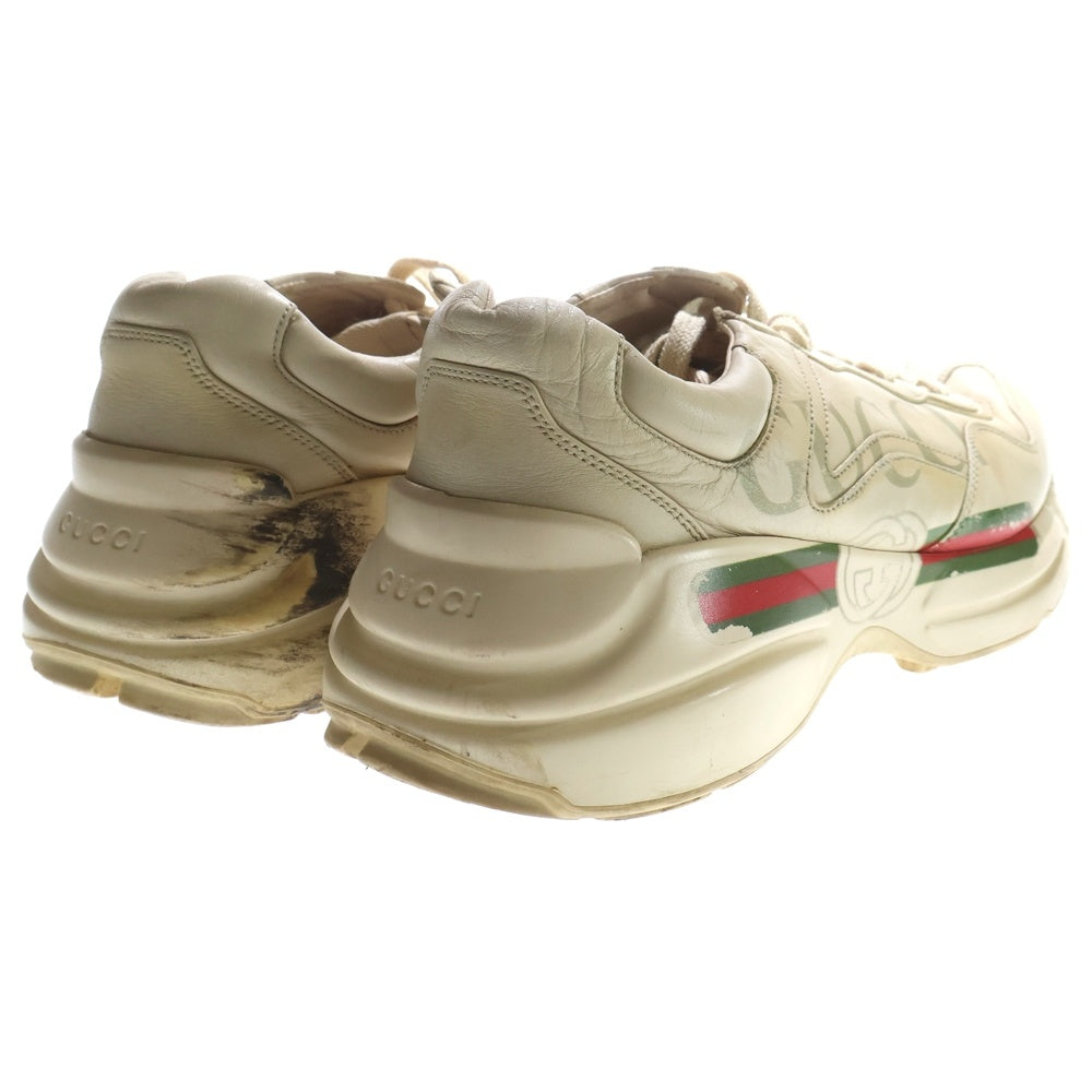 GUCCI(グッチ) RHYTON ライトン ヴィンテージロゴ ローカットスニーカー アイボリー 500877