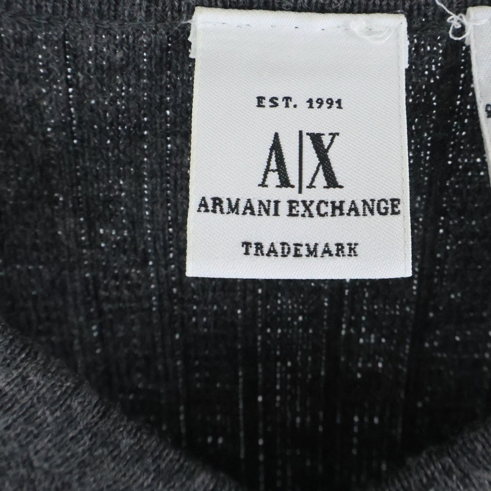 Armani Exchange(アルマーニ エクスチェンジ) Vネック ウールニットセーター グレー