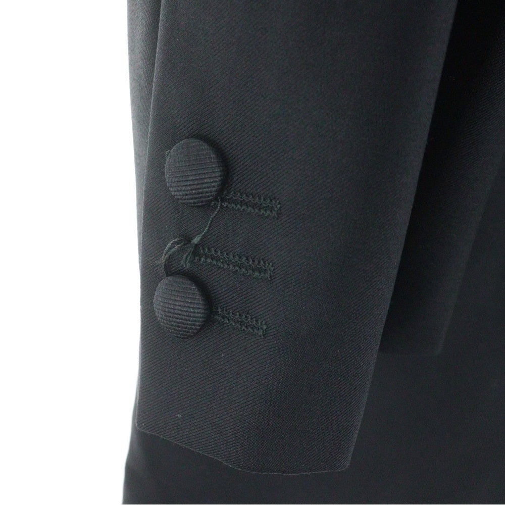 GIORGIO ARMANI(ジョルジオアルマーニ) 1B ピークドラペル ウール テーラードジャケット ブラック
