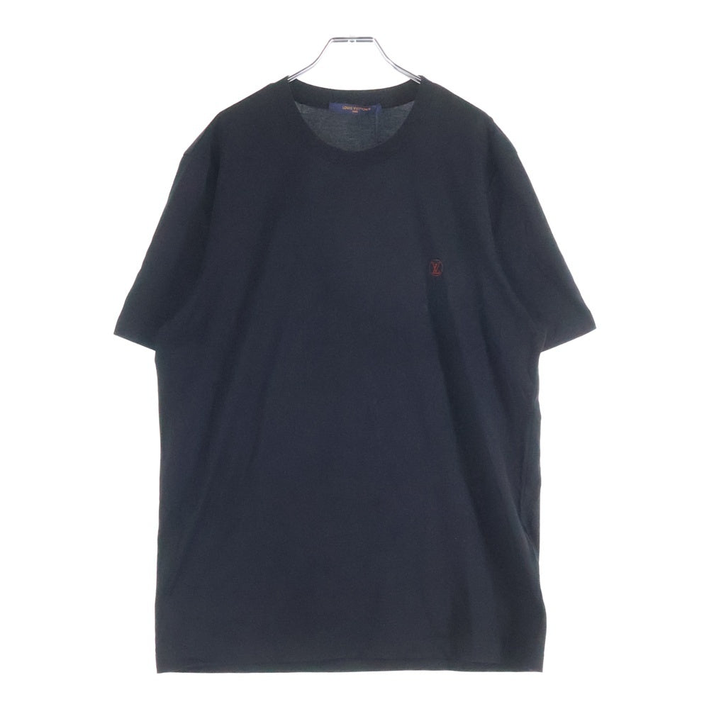 LOUIS VUITTON(ルイヴィトン) 24SS サークル スモールロゴ刺繍 半袖Tシャツ ブラック RM241Q JC8 HAY50W