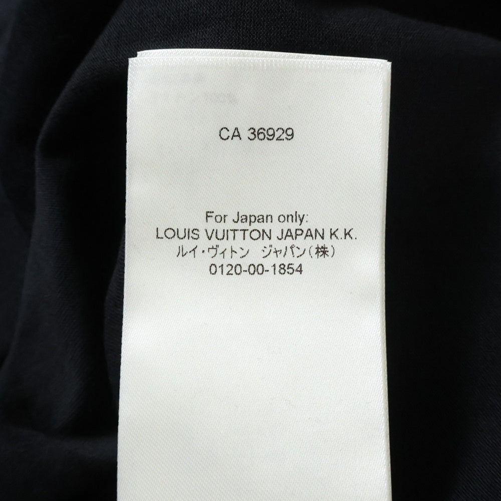 LOUIS VUITTON(ルイヴィトン) 24SS サークル スモールロゴ刺繍 半袖Tシャツ ブラック RM241Q JC8 HAY50W