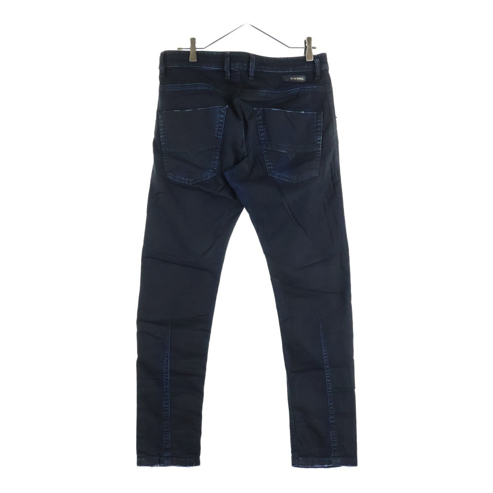 DIESEL(ディーゼル) KROOLEY CB-NE ペイント加工 ドローコード ストレッチ デニムパンツ ブラック