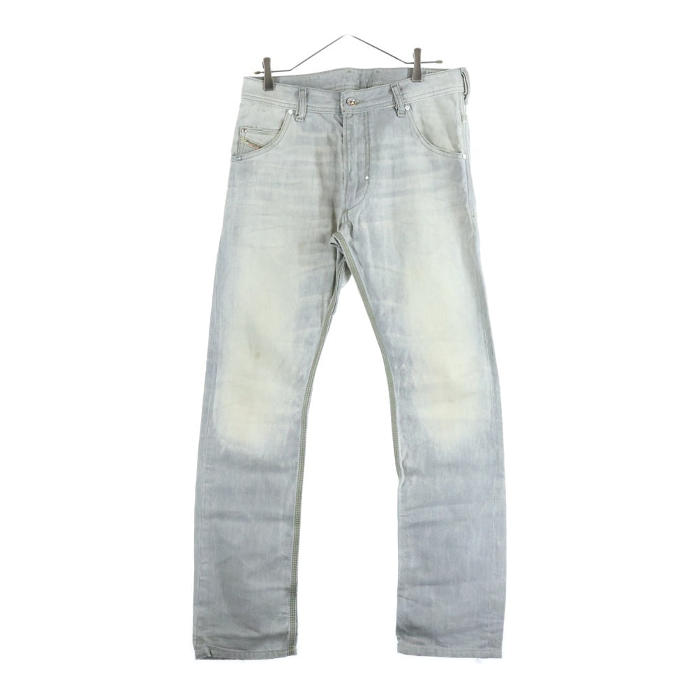 DIESEL(ディーゼル) デニム ジップフライ ジョグパンツ インディゴ グレー KROOLEY L.32