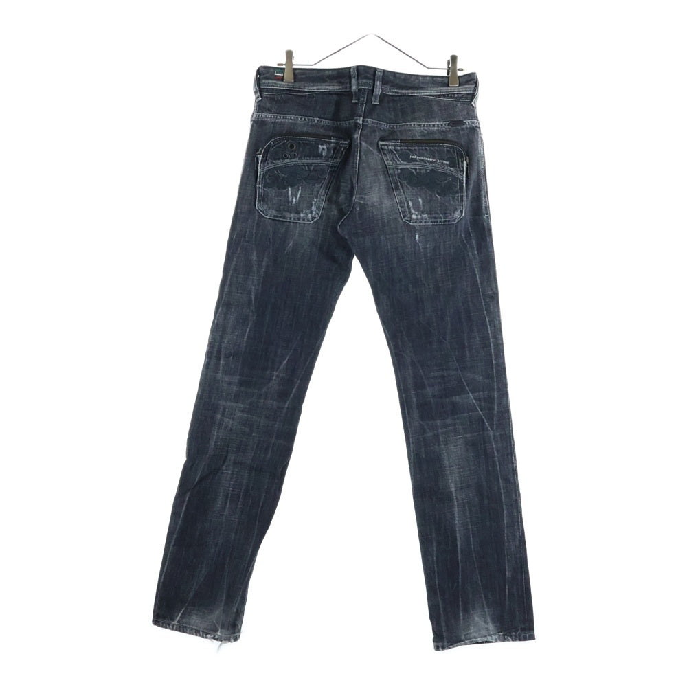 DIESEL(ディーゼル) POIAK L.32 ダメージ加工 ストレッチ スリム スキニーデニムパンツ ブラック 008ZB