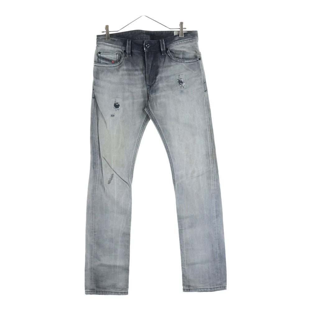DIESEL(ディーゼル) THAVAR L.30 ダメージ加工 ストレッチ スキニーデニムパンツ ブラック 0837E
