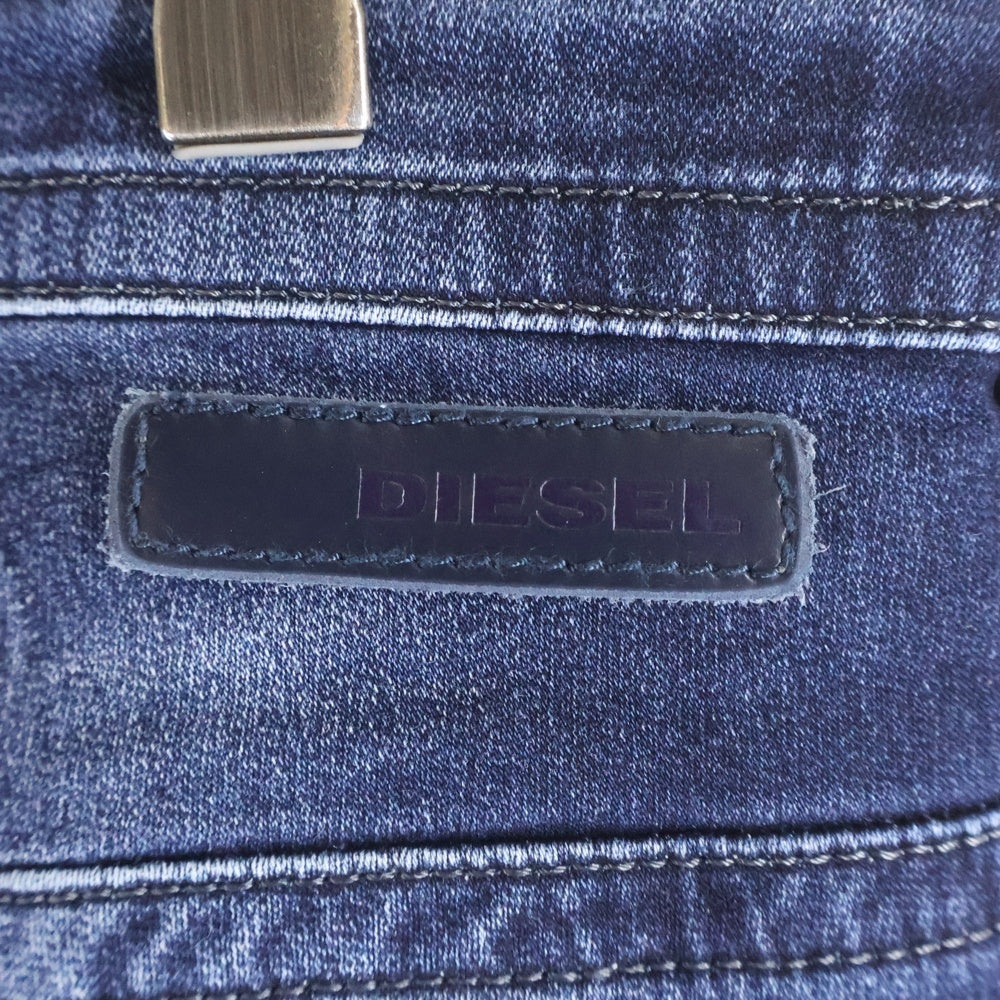 DIESEL(ディーゼル) THAVAR SP-NE ダメージ加工 ウエストドローコード ストレッチ スキニーデニムパンツ インディゴ 0678S