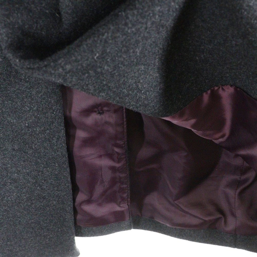 DIESEL(ディーゼル) レザー切替 ウール ロング チェスターコート グレー