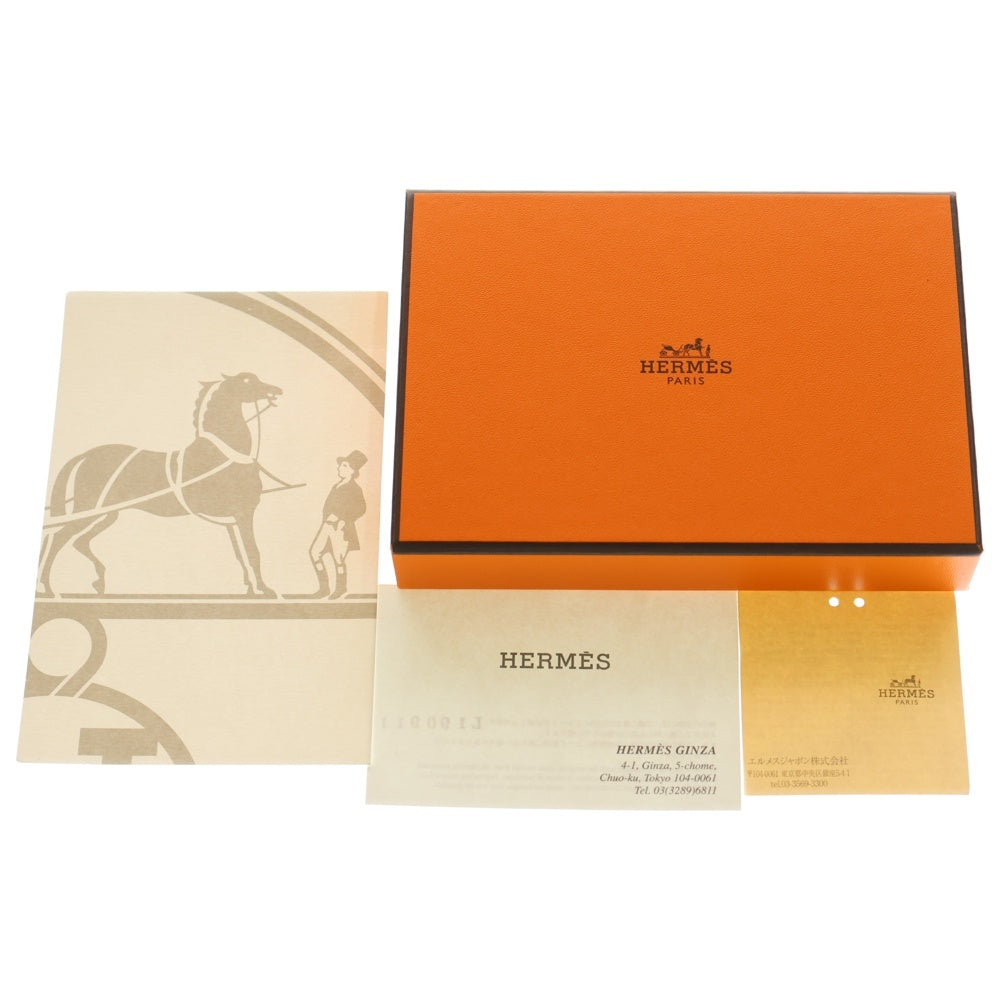 HERMES(エルメス) アット H スイフト トリヨンクレマンス レザー ブックマーカー マネークリップ セット オレンジ/ブルー レディース
