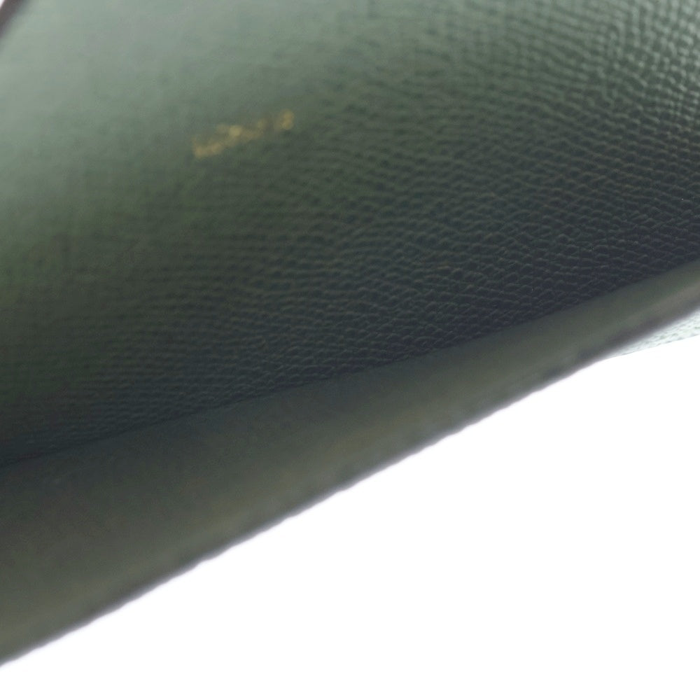 Valextra(ヴァレクストラ) ストラップ付 レザーメガネケース グリーン レディース