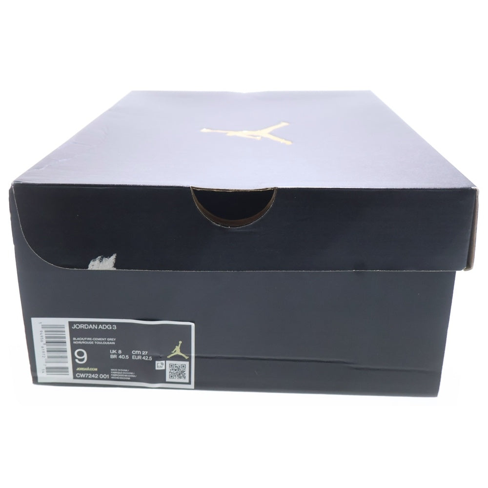 NIKE(ナイキ) JORDAN ADG 3 ジョーダンエーディージー ローカットスニーカーシューズ ブラック US9/27cm CW7242-001