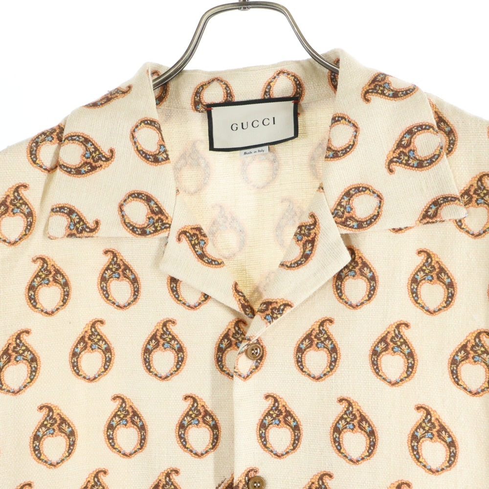 グッチ 19SS 448512 Z327C BEE総柄長袖シャツ GUCCI(グッチ) エスニック総柄 シルク 長袖シャツ マルチ 597913 ZADAE