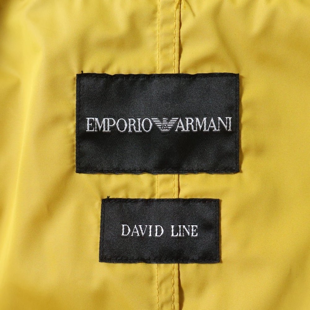 EMPORIO ARMANI(エンポリオアルマーニ) DAVID LINE Nylon Coat デビットライン ベルト付き ナイロンコート イエロー J1L170
