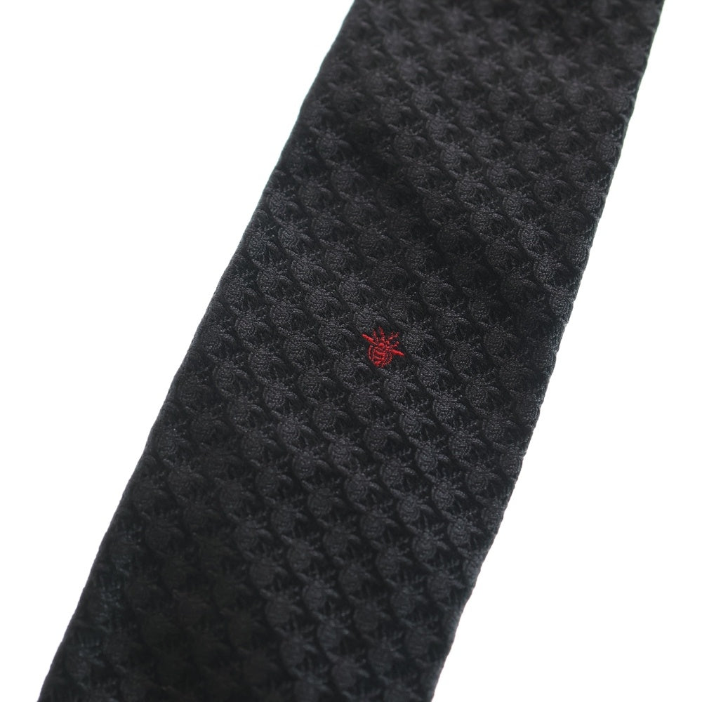 DIOR(ディオール) Bee刺繍 シルク混 ネクタイ ブラック