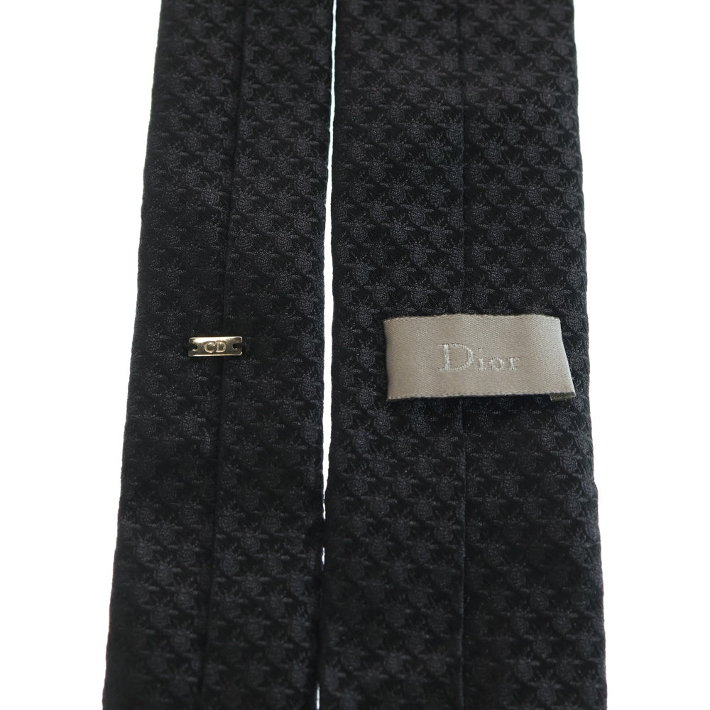 DIOR(ディオール) Bee刺繍 シルク混 ネクタイ ブラック