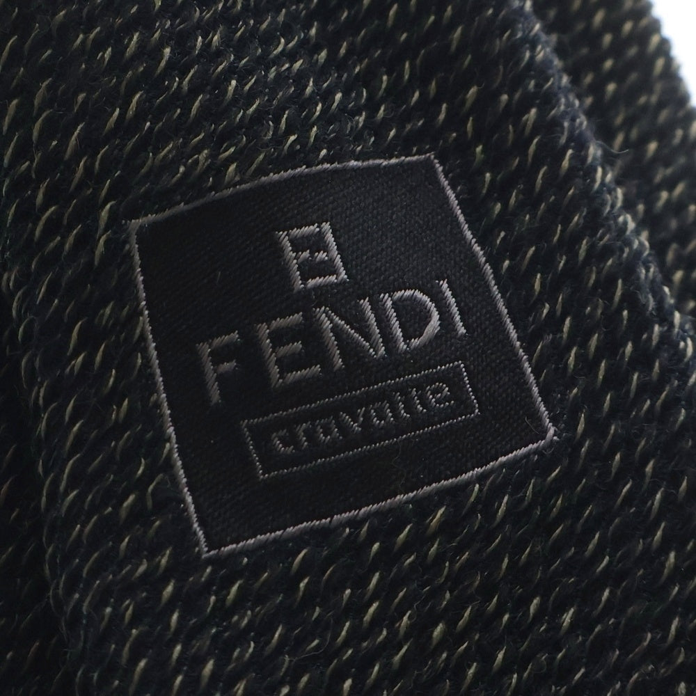 FENDI(フェンディ) ウール混 シルク ネクタイ チャコールグレー
