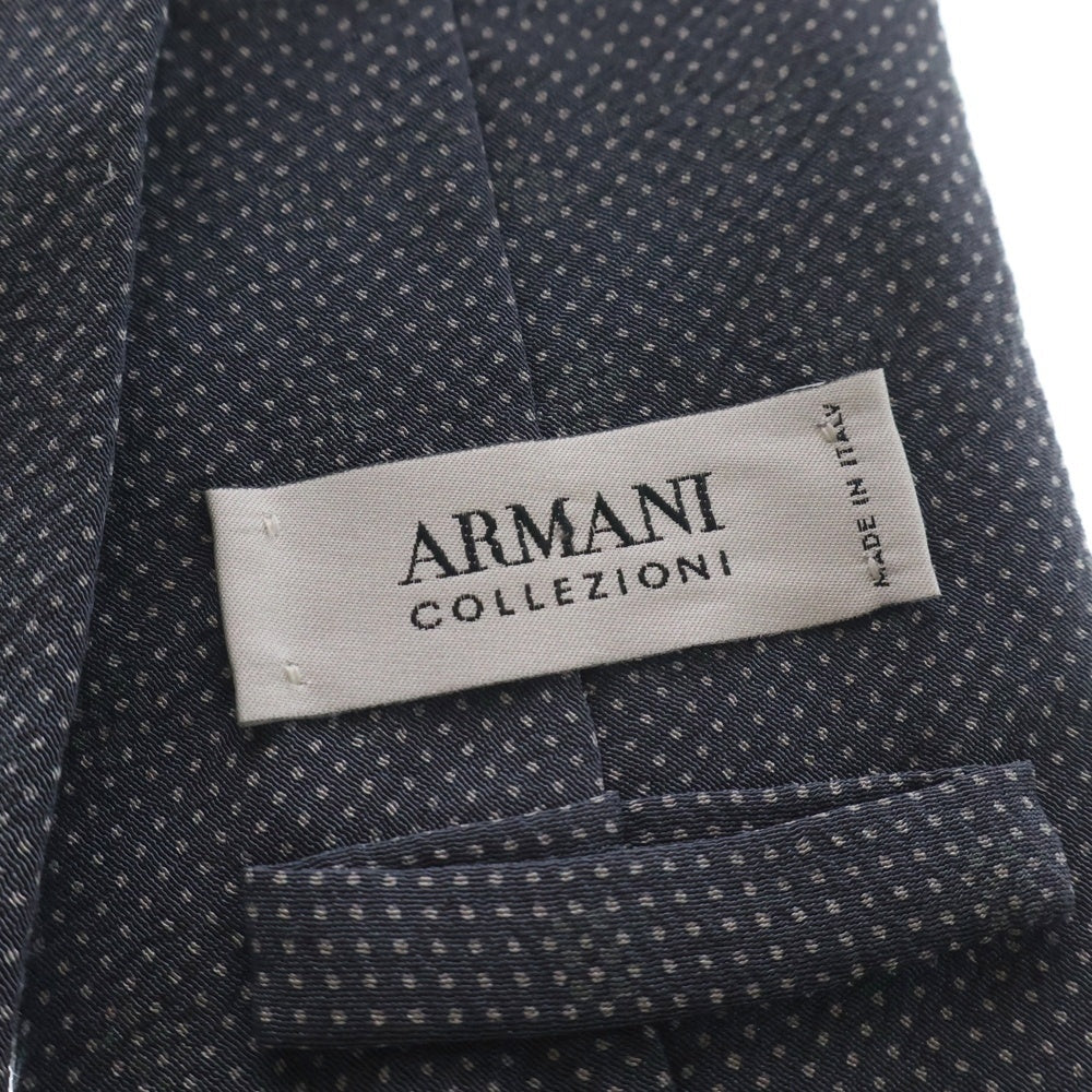 ARMANI COLLEZIONI(アルマーニ コレツィオーニ) マイクロドット総柄 シルク ネクタイ グレー