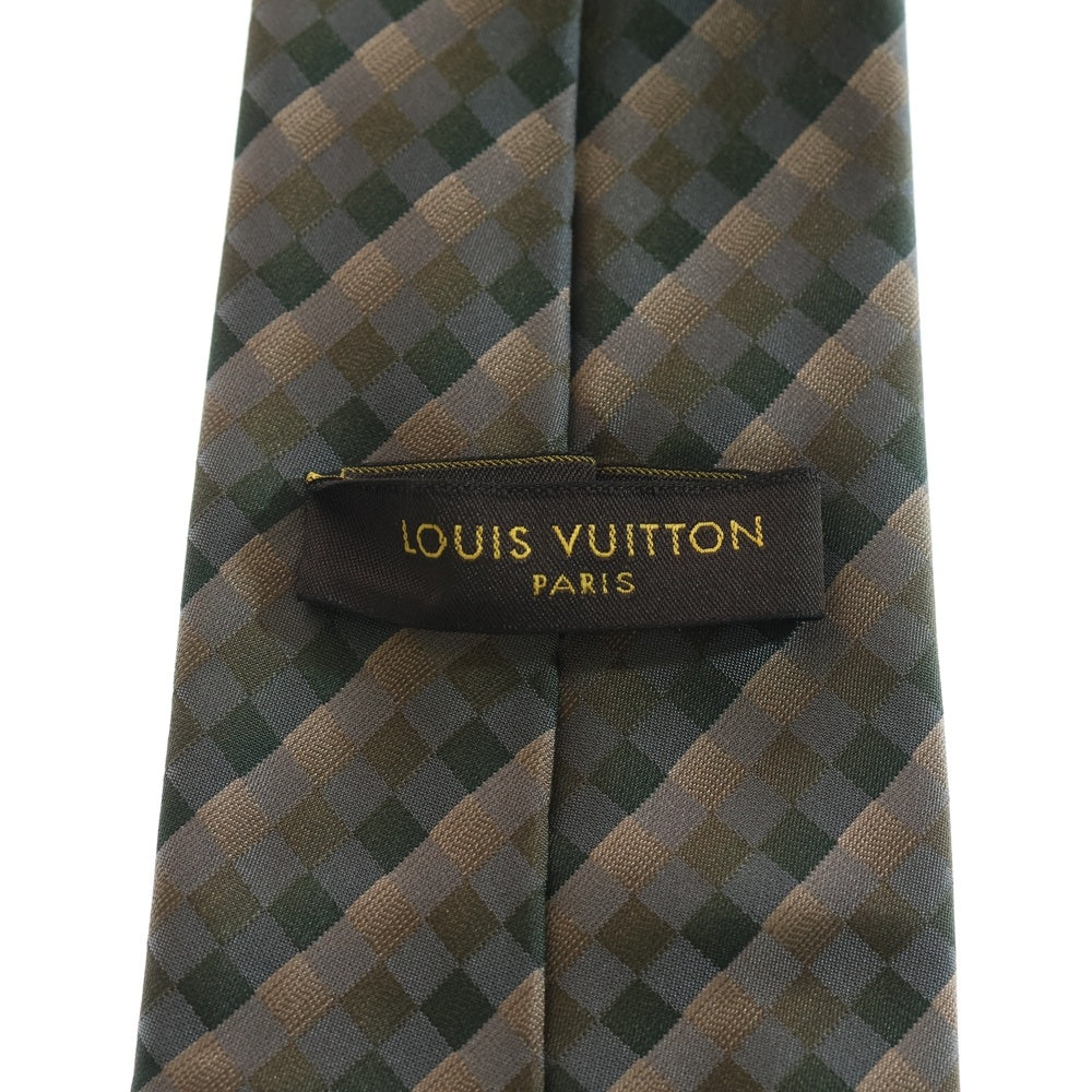 LOUIS VUITTON(ルイヴィトン) ダミエストライプ シルクネクタイ グレー/グリーン