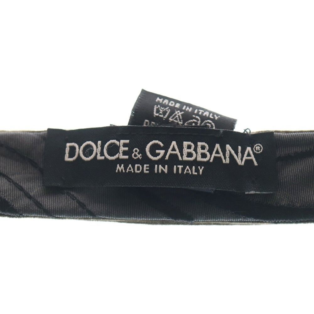 DOLCE & GABBANA(ドルチェアンドガッバーナ) コーデュロイ ゼブラ シルク混 ネクタイ ブラウン