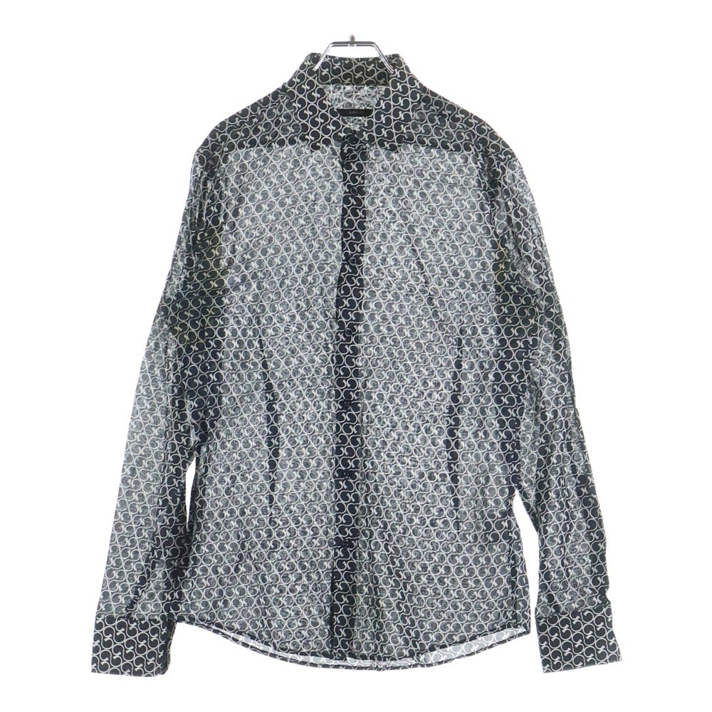 GUCCI(グッチ) G総柄 シルク 長袖シャツ ブラック 189474 Z0537