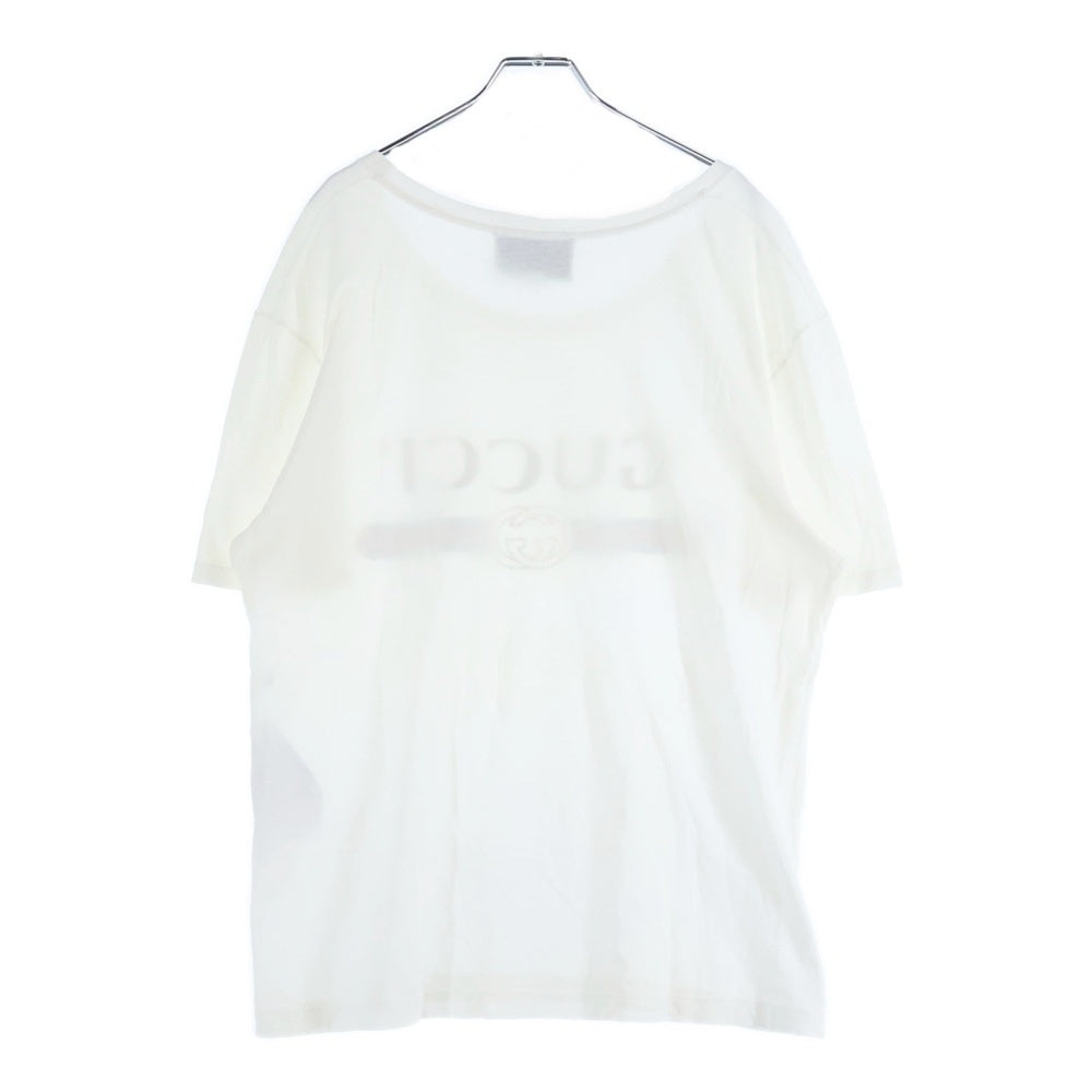 GUCCI(グッチ) Washed T-Shirt ウォッシュド加工 オーバーサイズ 半袖Tシャツ クルーネック ホワイト 440103 X3F05