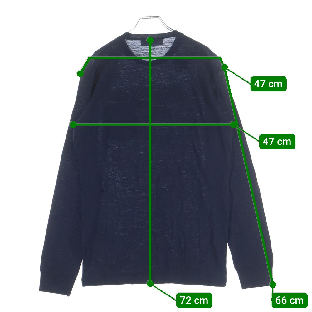 DSQUARED2(ディースクエアード) 15AW ロゴプリント 長袖ポケットTシャツ ネイビー S71GD0267