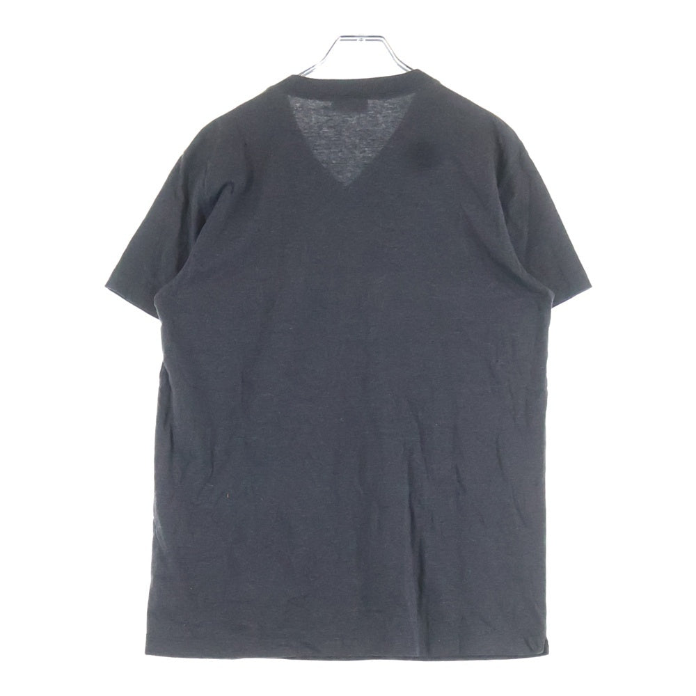 ARMANI COLLEZIONI(アルマーニ コレツィオーニ) Vネック コットン 半袖Tシャツ カットソー ブラック