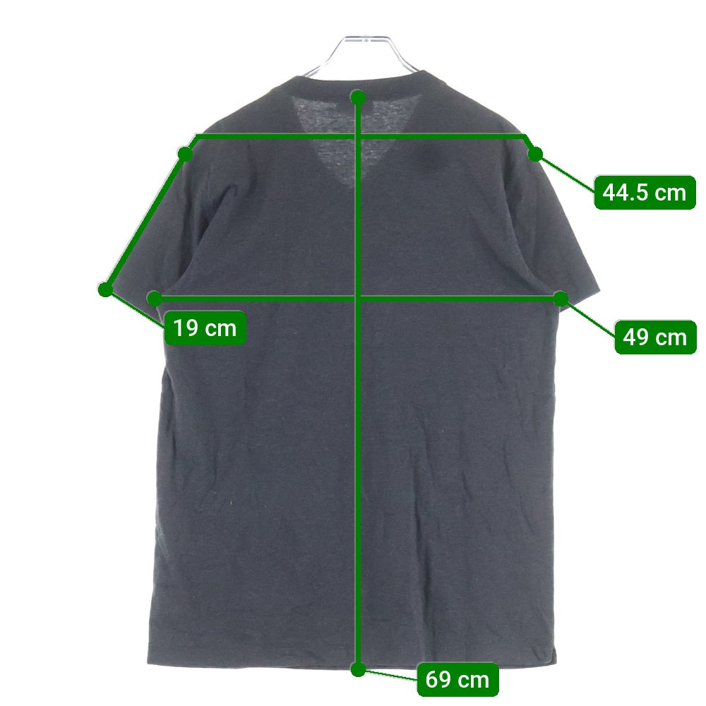 ARMANI COLLEZIONI(アルマーニ コレツィオーニ) Vネック コットン 半袖Tシャツ カットソー ブラック