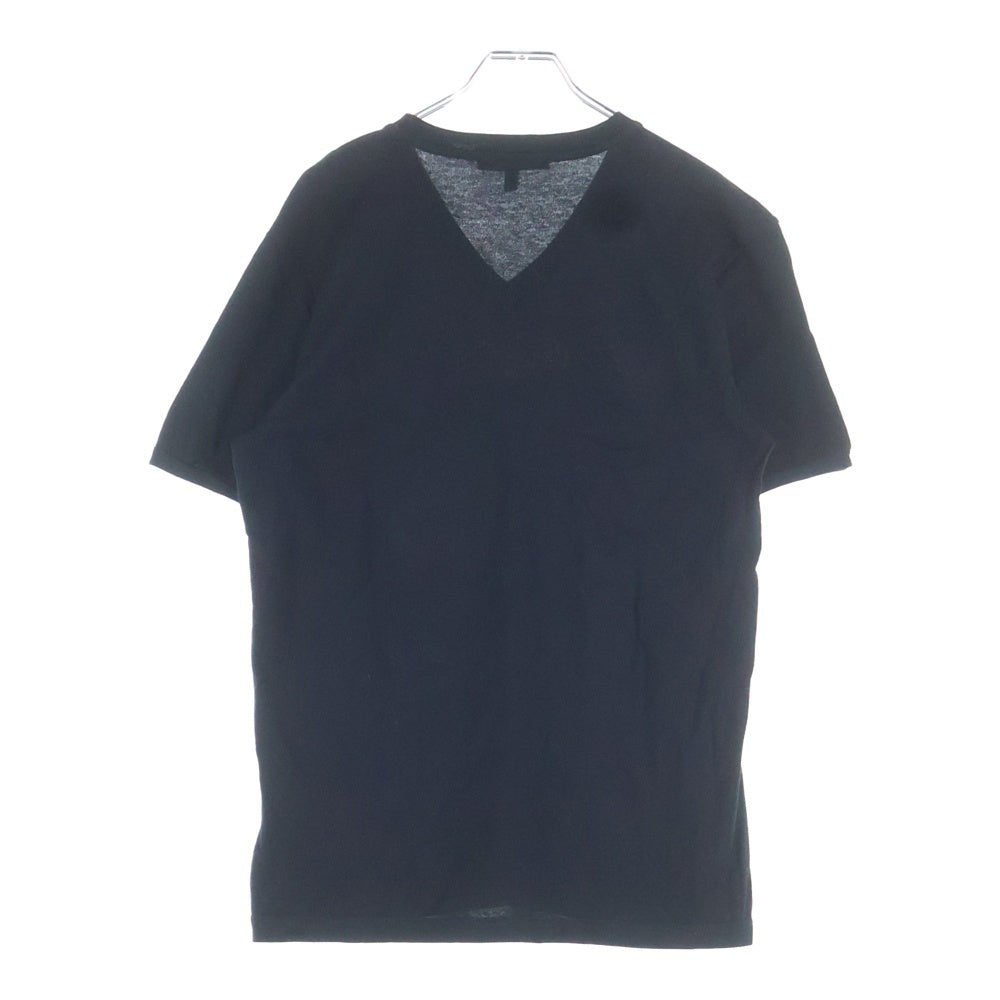 GUCCI(グッチ) ウェブストライプ コットン Vネック 半袖Tシャツ カットソー ブラック 243790 X3483