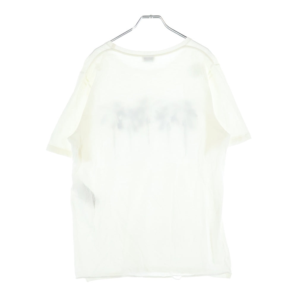 SAINT LAURENT PARIS(サンローランパリ) パームツリー プリント コットン クルーネック 半袖Tシャツ カットソー ホワイト 603285 YBPA2