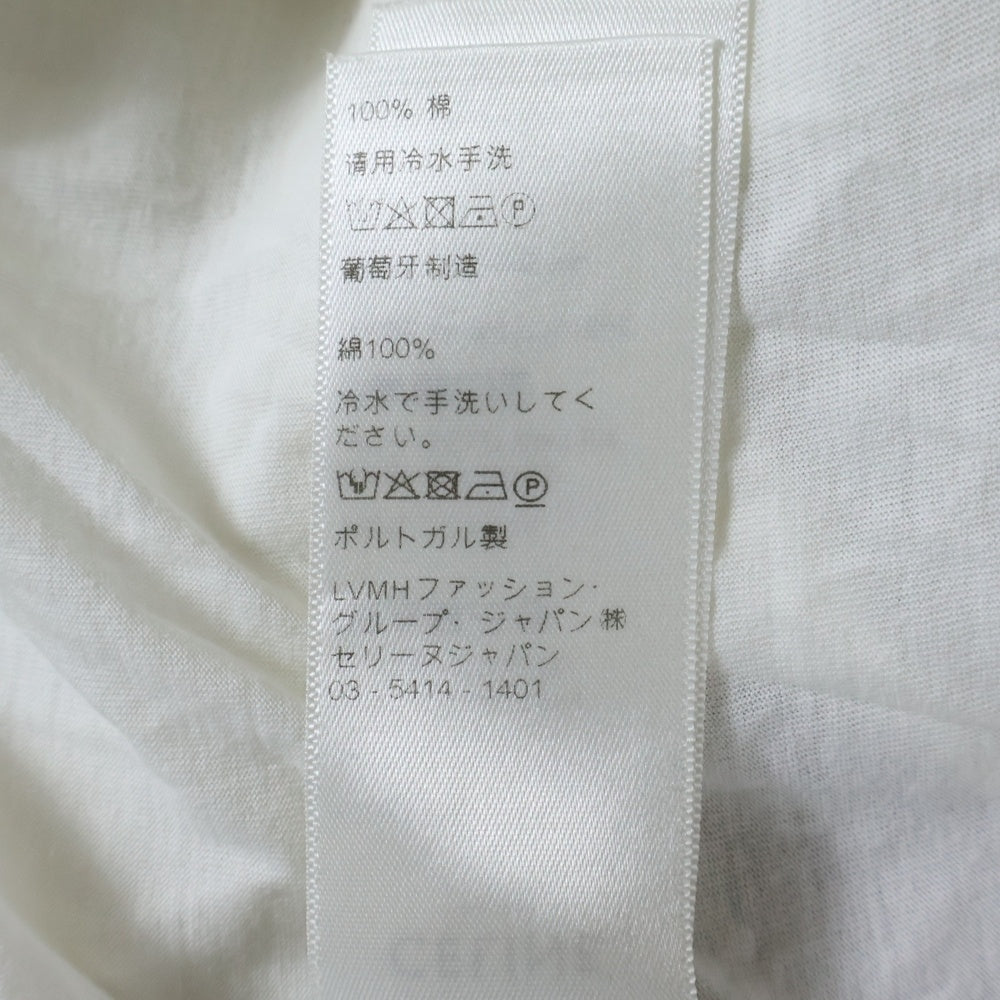 CELINE(セリーヌ) フロントロゴプリント クルーネック 半袖Tシャツ カットソー ホワイト X008370E