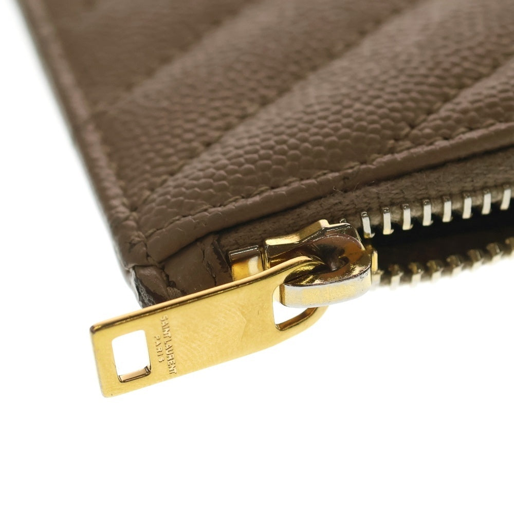 SAINT LAURENT PARIS(サンローランパリ) モノグラム フラグメント ジップカードケース ベージュ 607915 レディース