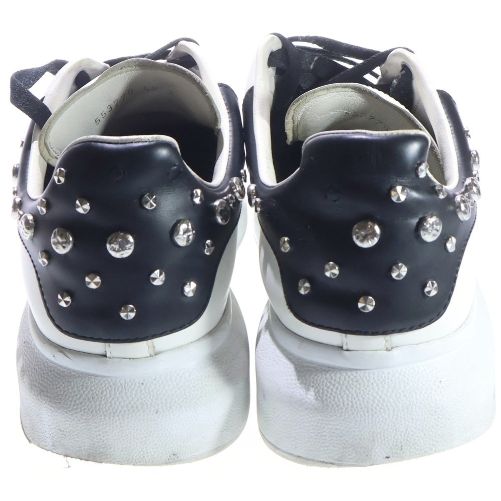 Alexander McQueen(アレキサンダーマックイーン) スタッズ プラットフォーム レザー ローカットスニーカー ホワイト 553776