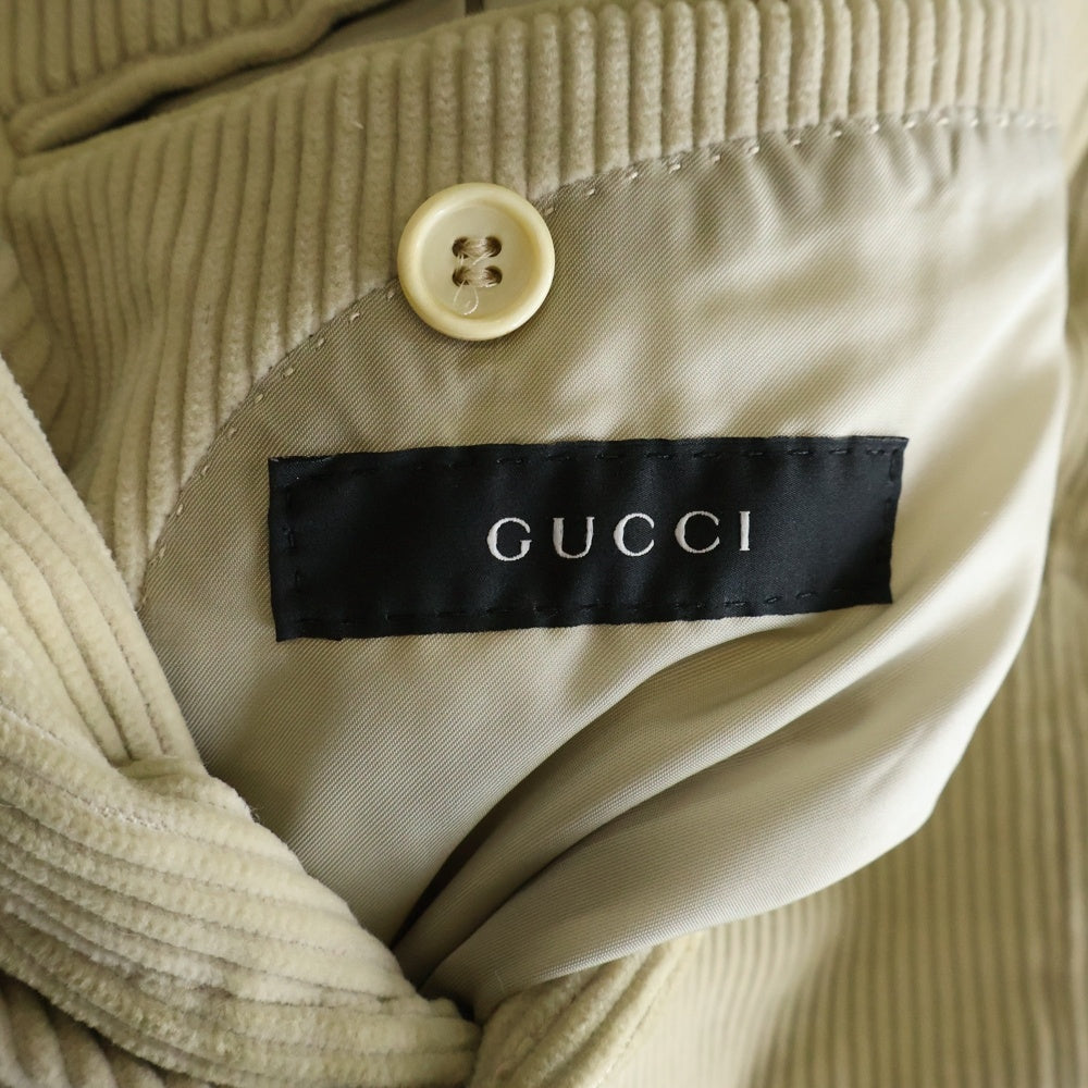 GUCCI(グッチ) 2B コーデュロイ テーラードジャケット アイボリー CTX54010G