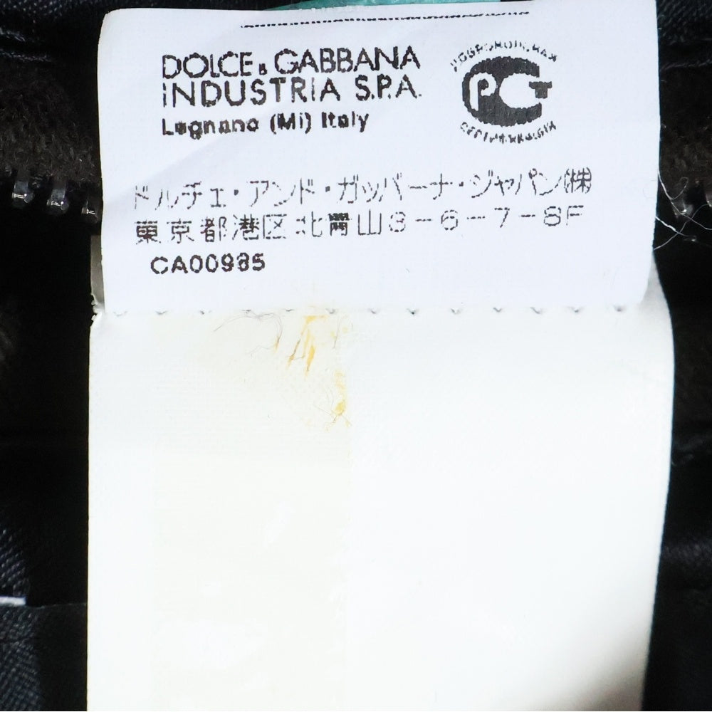 DOLCE & GABBANA(ドルチェアンドガッバーナ) 裏地キルティング コットン Pコート ブラウン G0332T/FU6JD