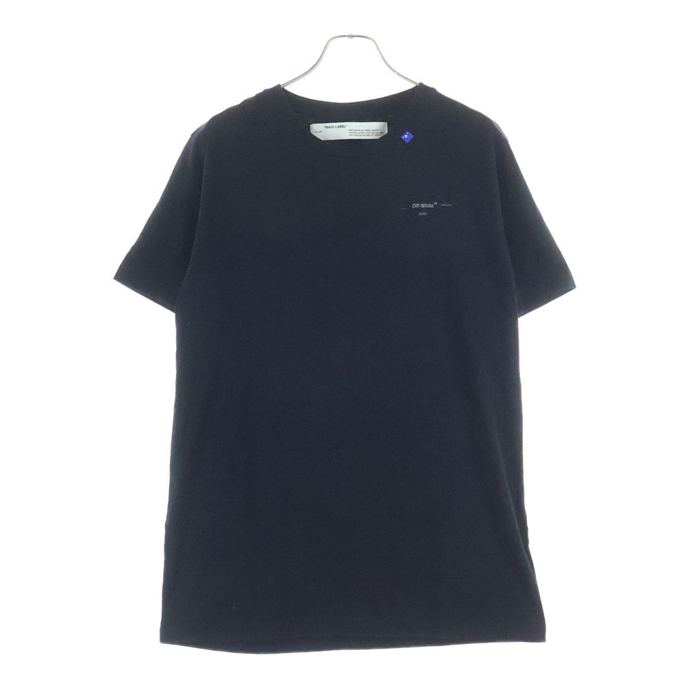 OFF-WHITE(オフホワイト) 19SS BACKBONE S/S SLIM TEE バックボーン ロゴプリント クルーネック 半袖Tシャツ カットソー ブラック OMAA027E19185001