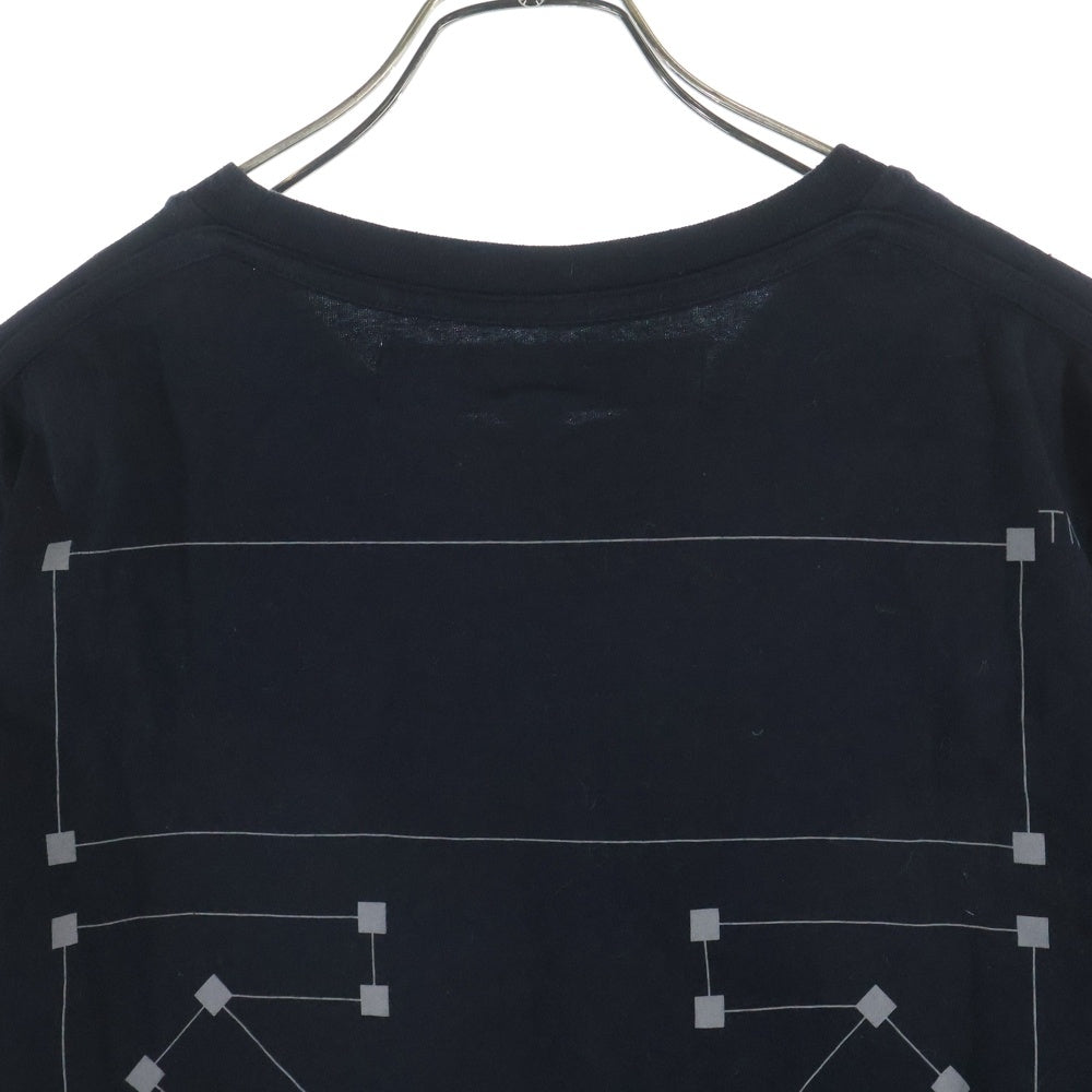 OFF-WHITE(オフホワイト) 19SS BACKBONE S/S SLIM TEE バックボーン ロゴプリント クルーネック 半袖Tシャツ カットソー ブラック OMAA027E19185001