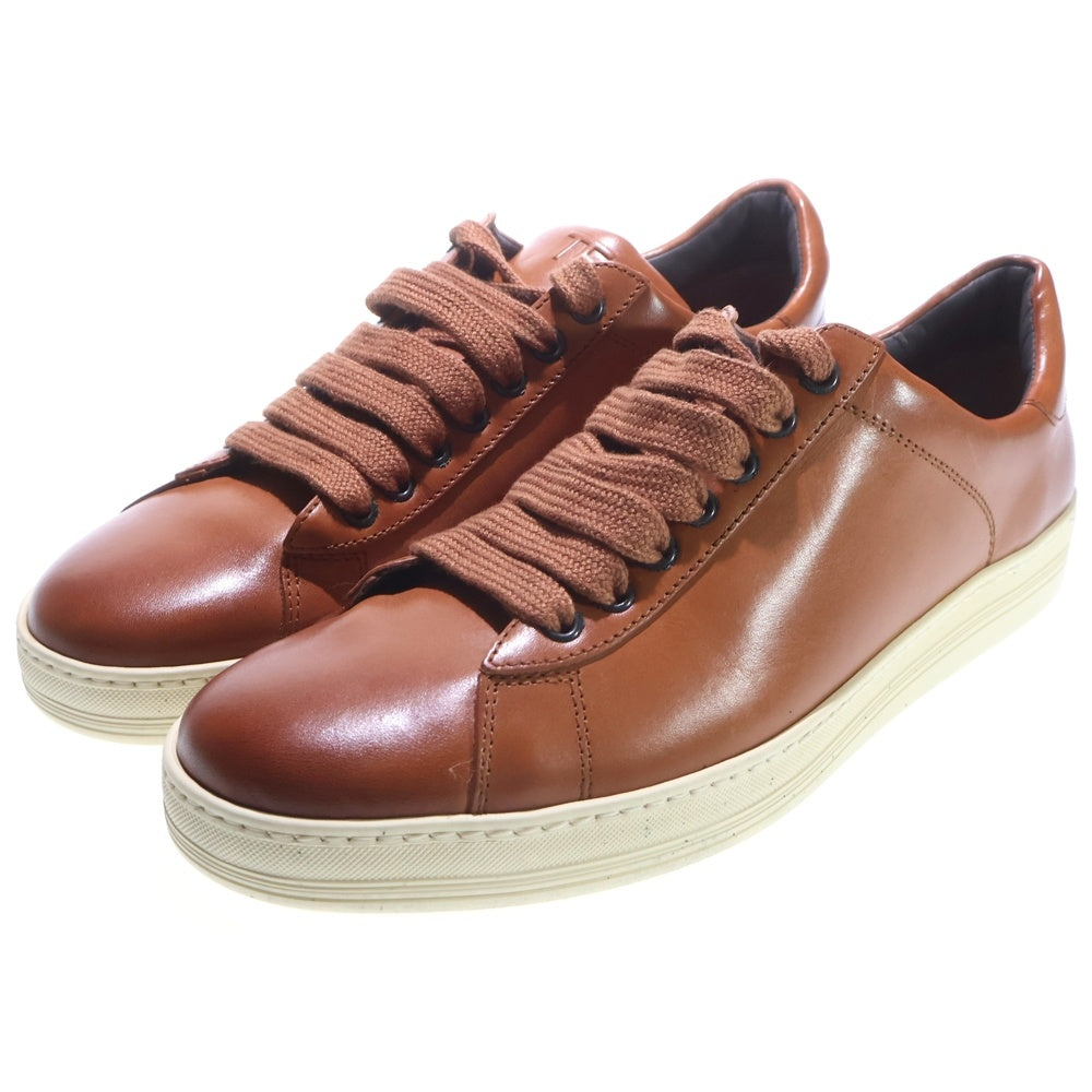 TOM FORD(トムフォード) レザー ローカットスニーカー ブラウン J0866T
