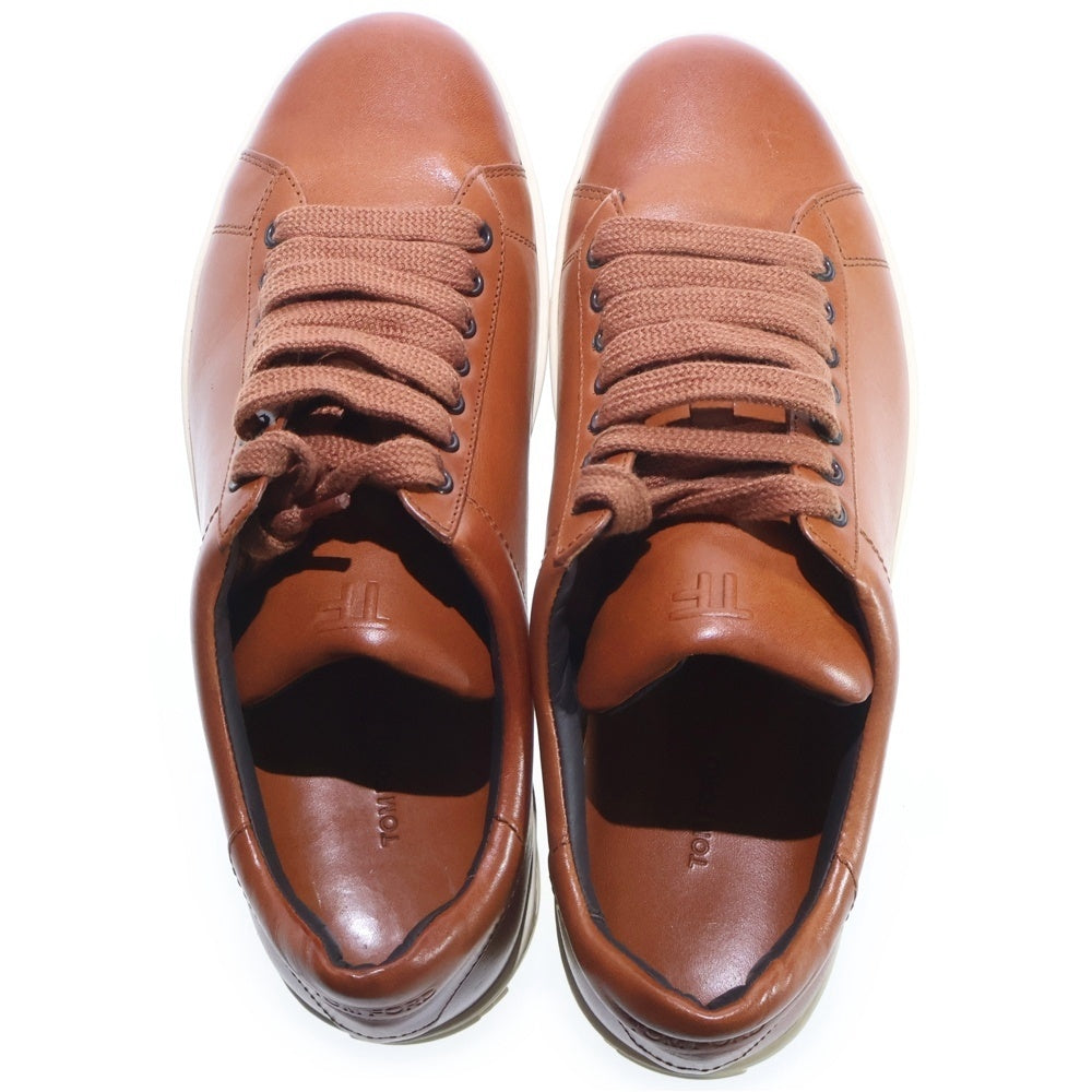 TOM FORD(トムフォード) レザー ローカットスニーカー ブラウン J0866T