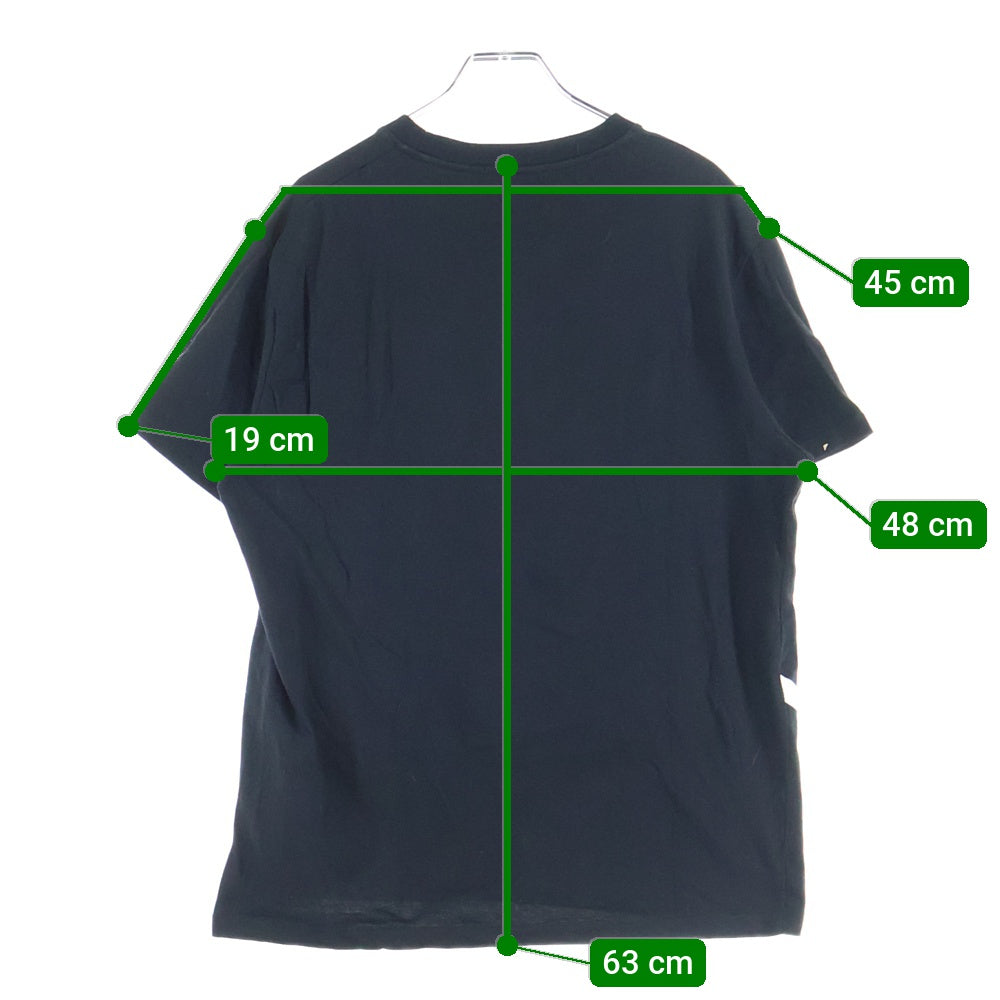 VALENTINO(ヴァレンティノ) 19AW Deconstructed Vlogo T-shirt Vロゴプリント クルーネック 半袖Tシャツ カットソー ブラック SV3MG02T5F6