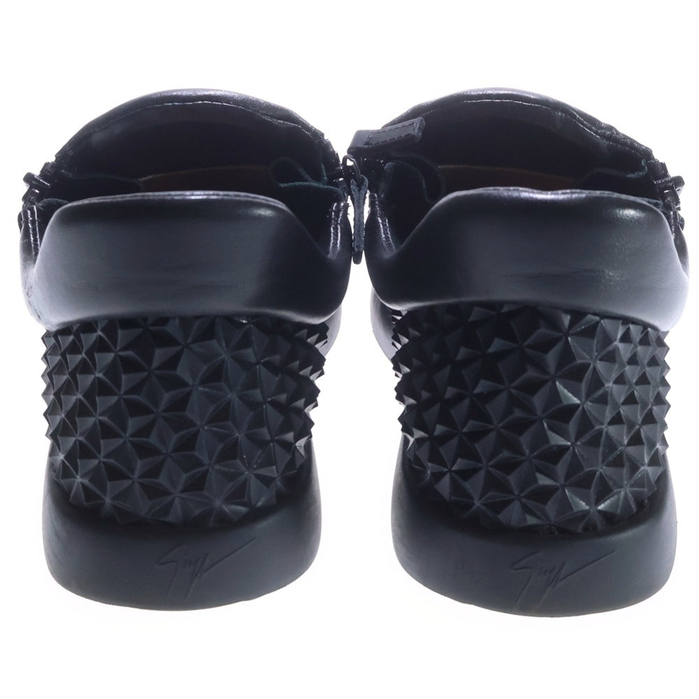 GIUSEPPE ZANOTTI(ジュゼッペ ザノッティ) スタッズメッシュ切替 サイドジップ ローカットスニーカー ブラック