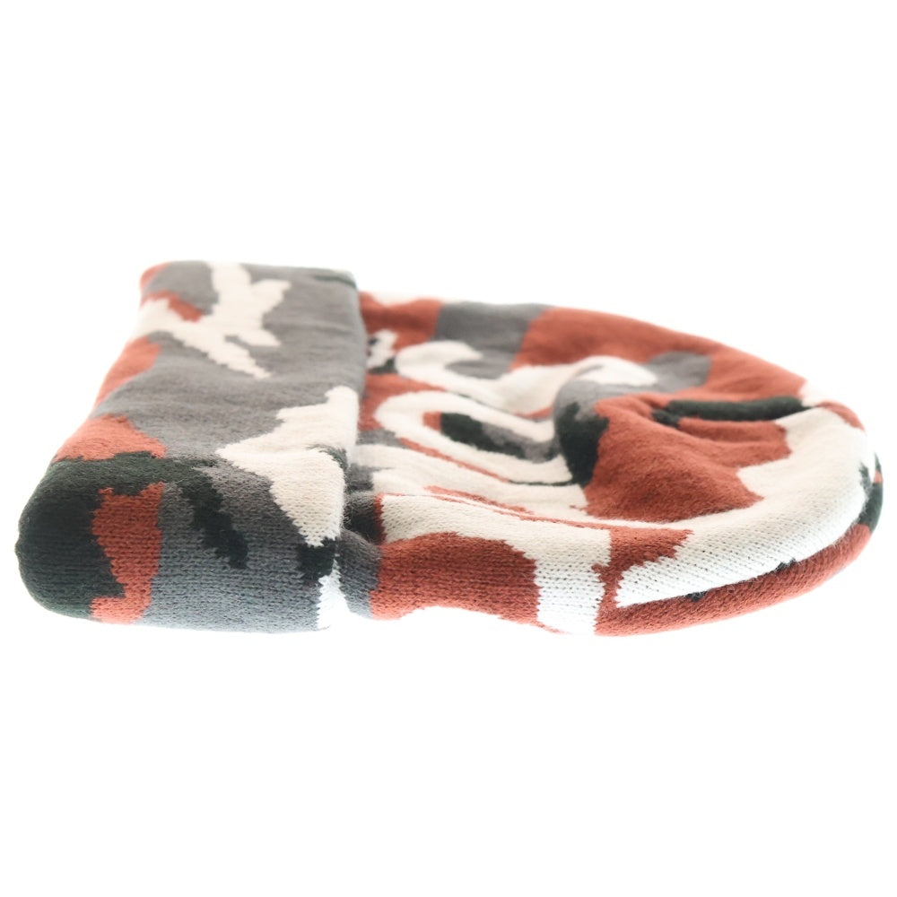 SUPREME(シュプリーム) 25AW Camo Big Logo Beanie カモ ビッグロゴ ビーニー ニット帽 帽子 レッド/グレー