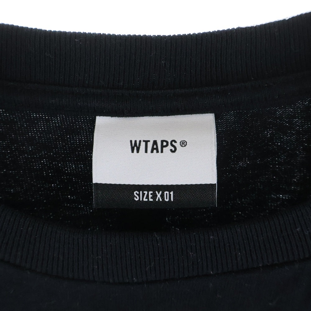 WTAPS(ダブルタップス) 25SS DOT SIGHT/SS/COTTON ドットサイト プリント クルーネック半袖Tシャツ カットソー ブラック 251ATDT-STM05S