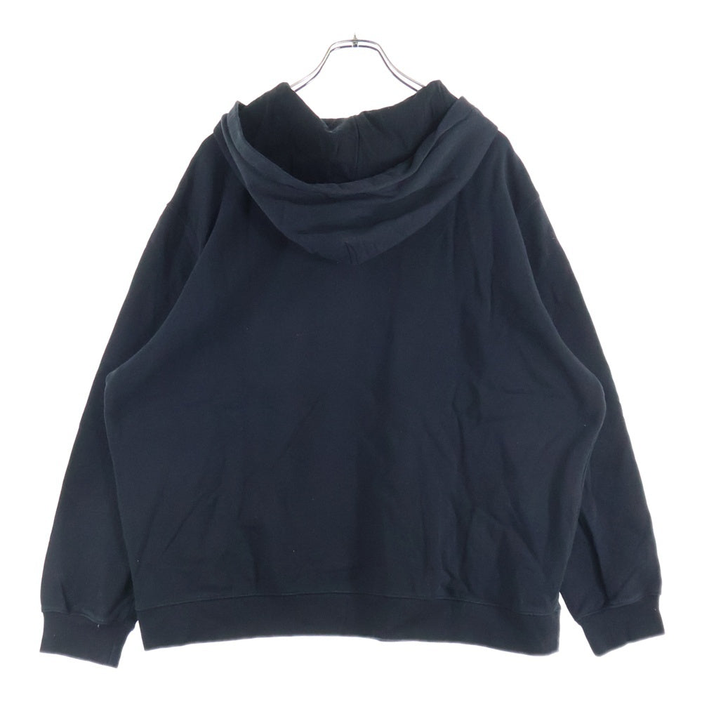 MSGM(エムエスジーエム) グラフィック ロゴプリント スウェット プルオーバーパーカー ブラック 3141MDM174