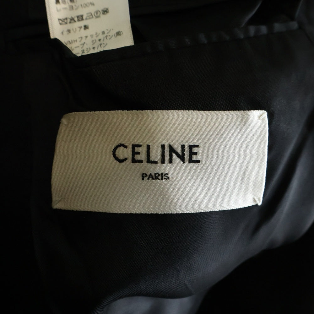 CELINE(セリーヌ) 24AW ダイアゴナルウール クラシック シングル 2B テーラード ジャケットブラック 2V481092D.38NO