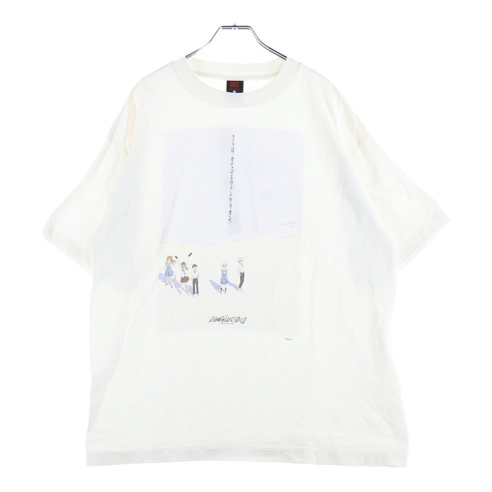 SAINT MICHAEL(セントマイケル) 25SS ×GEEKS RULE×EVENGELION EV SS TEE エヴァンゲリオン キャラクタープリント クルーネック半袖Tシャツカットソー ホワイト SM-HR8-0000-C11